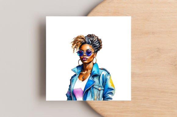 Beautiful Watercolor American Black Girl Illustrations for Editorial & Blog Design