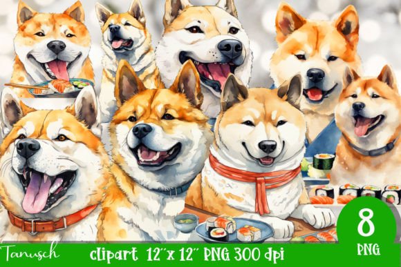 h1Watercolor Akita Dog Illustrations for Creative Sellers/h1