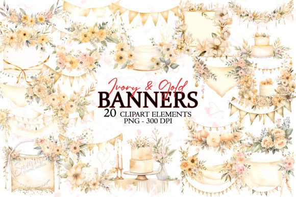 Ivory and Gold Watercolor Wedding Banner Review