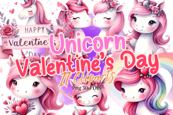 Valentine’s Day Unicorn Watercolor Illustrations for Brand Storytelling