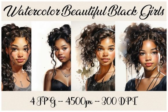 Watercolor Beautiful Black Girls JPG: A Designer’s Review for Real Business Branding Use