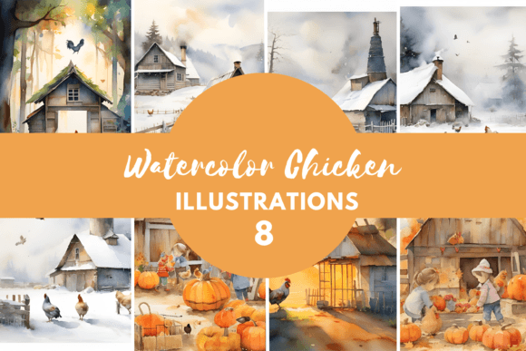 Watercolor Chicken Painting: A Fresh Illustration for Lifestyle Blogs and Content Brands