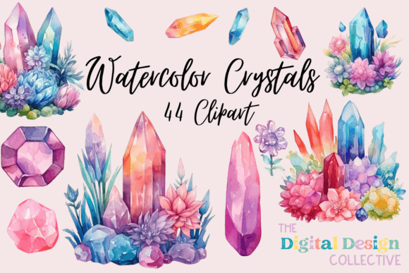 Watercolor Crystal Floral Clipart: A Designer’s Real-World Review