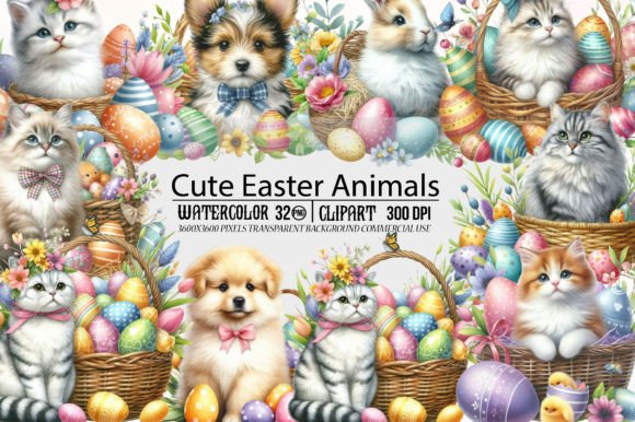 Watercolor Cute Easter Animals: A Designer’s Review of Whimsical Illustrations for Client Projects