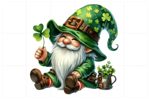 Watercolor Gnomes St. Patrick’s Day Clip: A Playful Illustration for Seasonal Design Projects