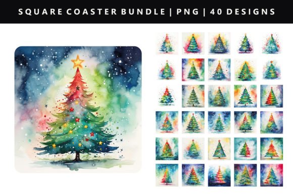Watercolor Square Coaster Illustrations: A Fresh Design Asset for Lifestyle Blogs and Content Publishers