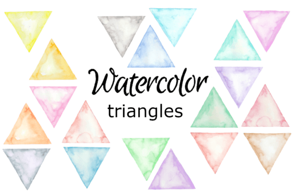 Watercolor Triangles Clipart: Fresh Illustrations for Modern Blog Design